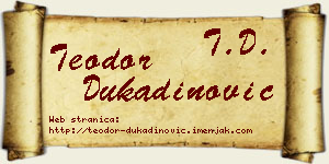 Teodor Dukadinović vizit kartica
